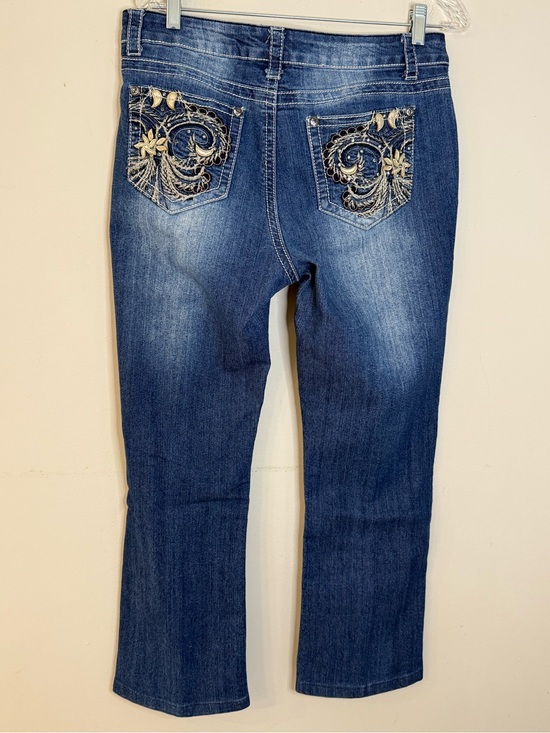 Denim - Suko western floral embroidered denim jeans SZ 10 hemmed 27.5” inseam